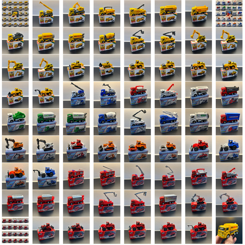 Alloy City Engineering Fire Truck Set Boy Storage Color Box Car Children's Toy Gift Display Box Collection Edition