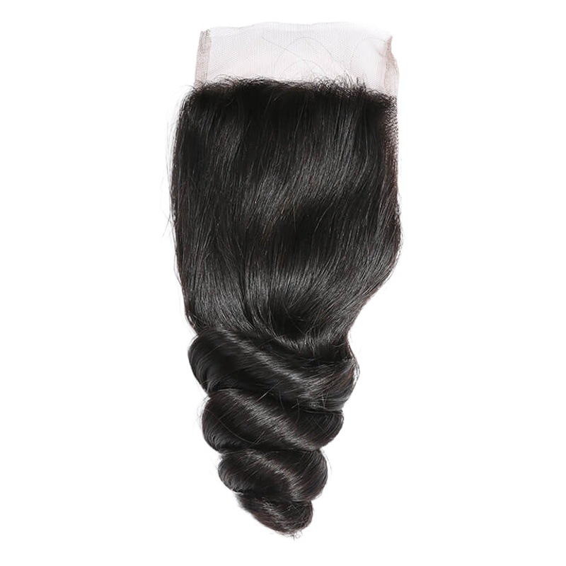 4x4 sueltan el pelo rizado del cierre del bloque 4x4 del pelo humano real del cierre de la onda