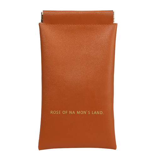 New leather glasses bag wholesale sunglasses storage cover shrapnel mouth automatic closing glasses storage bag bag