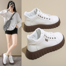 2024秋季新款短靴ins韩版小白鞋女学生厚底高帮休闲鞋皮鞋KT2288