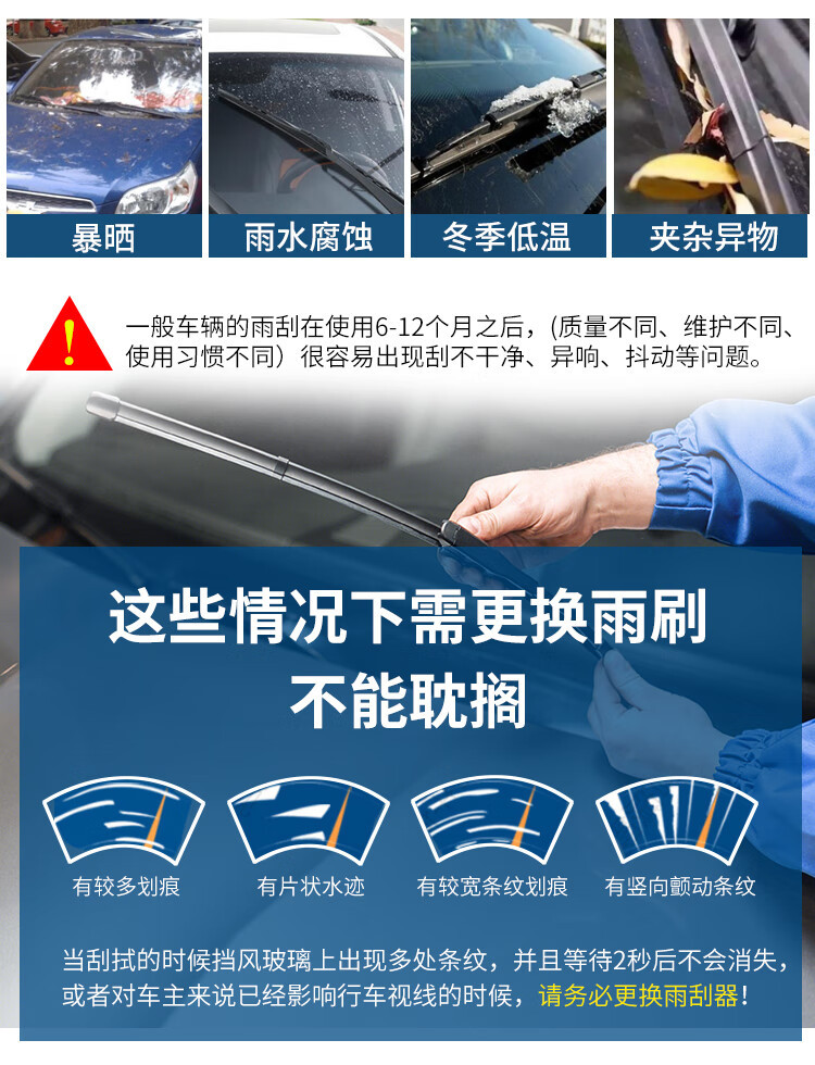 Suitable for Cadillac XT4/XT5/XT6 wipers, original factory wiper blades for 16-26 model cars