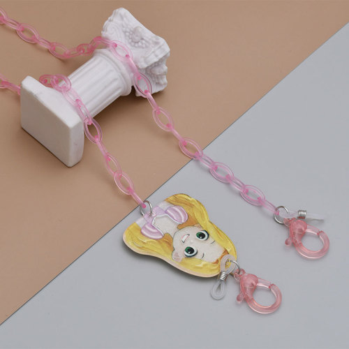 European and American cartoon chain glasses chain Snow White for men and women acrylic hanging neck glasses chain lanyard