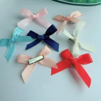 Чистый красный тот же балетный стиль милые заколки для волос розовые мини-банты маленькие заколки для волос