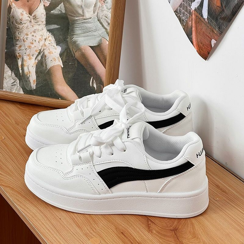 2026 New Thick-Soled White Sneakers for Women, Versatile Casual Board Shoes, Student Ins-Style Height-Increasing Sports Shoes 2026 New Thick-Soled White Sneakers for Women, Versatile Casual Board Shoes, Student Ins-Style Height-Increasing Sports Shoes