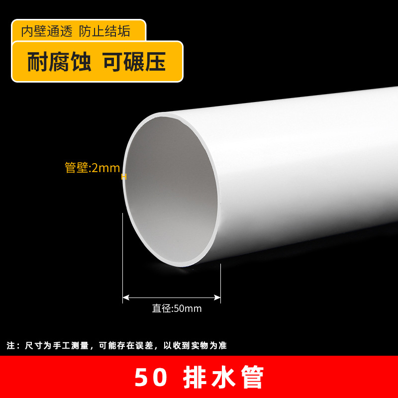 Tubería de drenaje de PVC 50 75 110 tubería de aguas residuales hogar blanco U-PVC downwater fabricante de tubería de drenaje de agua de lluvia