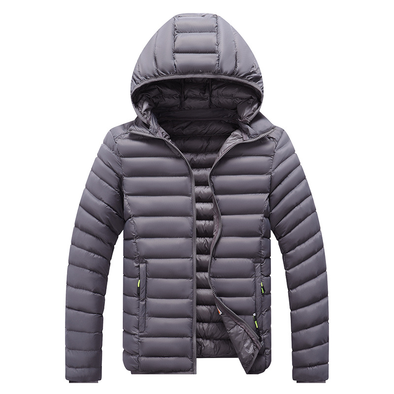 Abrigo acolchado de algodón casual de invierno de moda simple desmontable con capucha multicolor abrigo acolchado de algodón de los hombres abrigo acolchado de algodón cálido abrigo casual