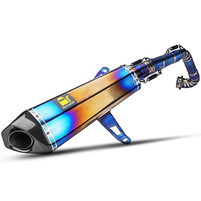 Tip, Specialized Titanium Alloy, Full-Length, Motorcycle exhaust pipe