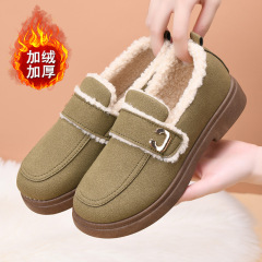 Doudou 靴女性の 2024 冬モデルベルベット肥厚女性のカジュアル綿の靴ファッショナブルで快適な暖かいママの靴ドロップシッピング