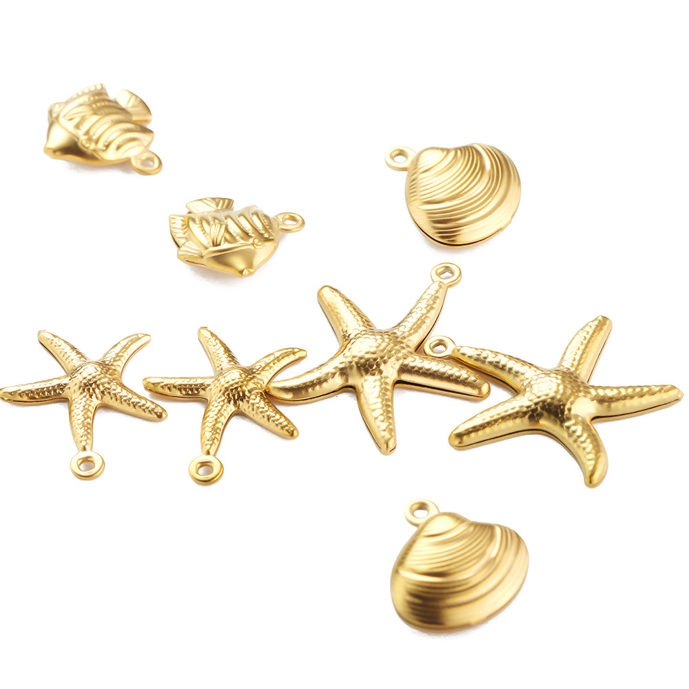 Starfish Pattern All Seasons Season Plating Design 1 Piece 304 Stainless Steel Starfish Pendant