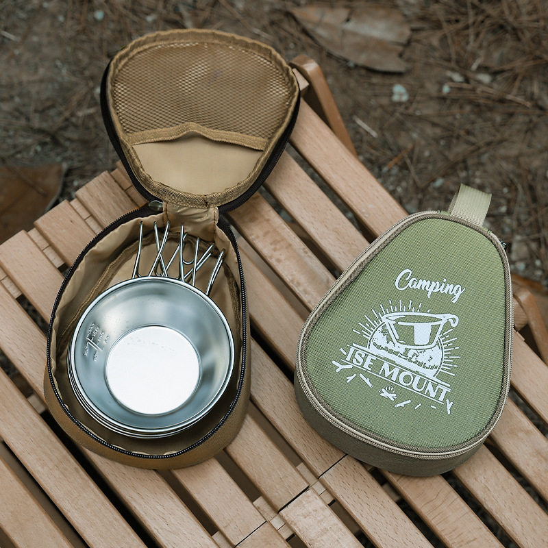 Outdoor Snow Bowl Bag Large Capacity Camping Handbag Oxford Cloth Waterproof Tableware Storage Bag Snow Cup Storage Bag