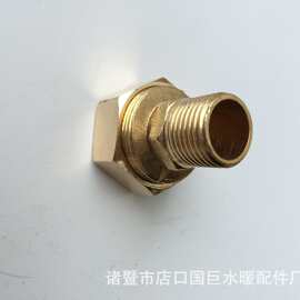 国巨厂家直销25*1/2M外丝直接 卡套式铜管件 太阳能铝塑管铜接头