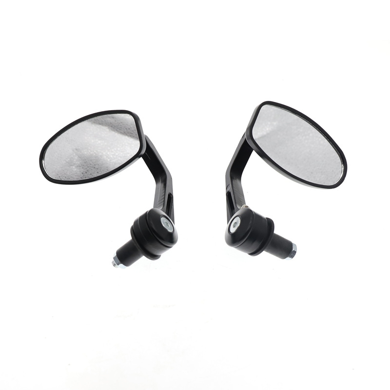Modified motorcycle rearview mirror retro handlebar mirror 22MM handlebar universal oval rearview mirror all aluminum