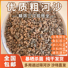 天然粗河沙子花用多肉植物颗粒土铺面石天然黄细砂鱼缸底沙营养土