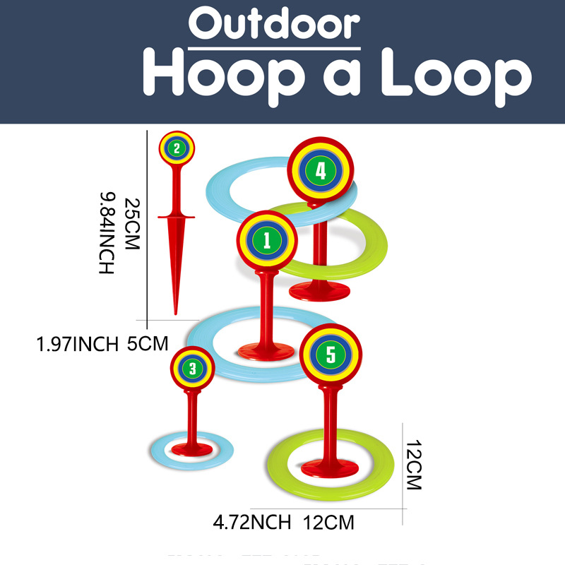 Juegos de anillos de juguetes al aire libre para niños juegos de anillos de pastizales de playa transfronterizos lanzamientos de actividades de expansión para niños al aire libre