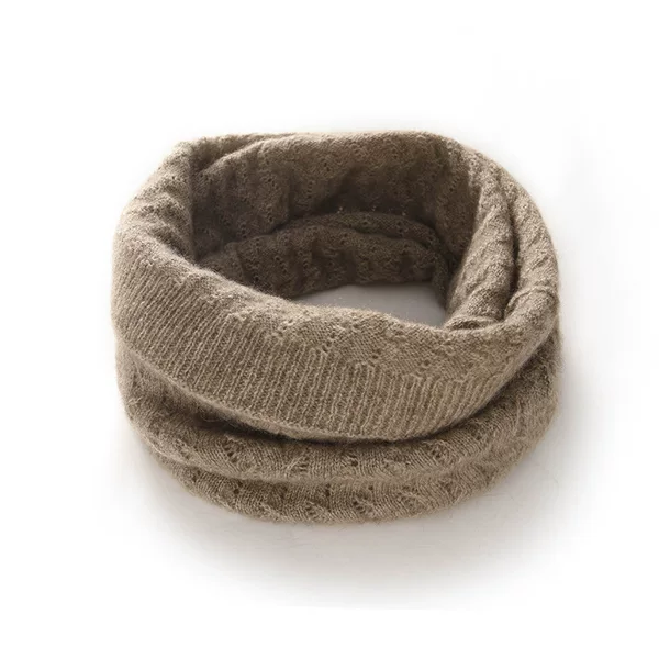 Knitted pure cashmere neck warmer, winter thermal thickened neck scarf, neck protector, detachable collar, for couples, factory export