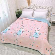 特价~韩国儿童纯棉床盖双面斜纹卡通可爱床垫绗缝被外贸出口衍缝