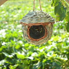 Factory Direct Sale Pet Supplies Hand-woven Grass Birdcage Wholesale Outdoor Garden Decoration Craft Bird Nest Grass Nest