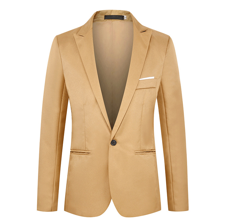 1 2022 Spring And Autumn Men's Set Korean Version Slim Fit Youth Jacket Fashion Groomsman Suit Wholesale_voghion.com