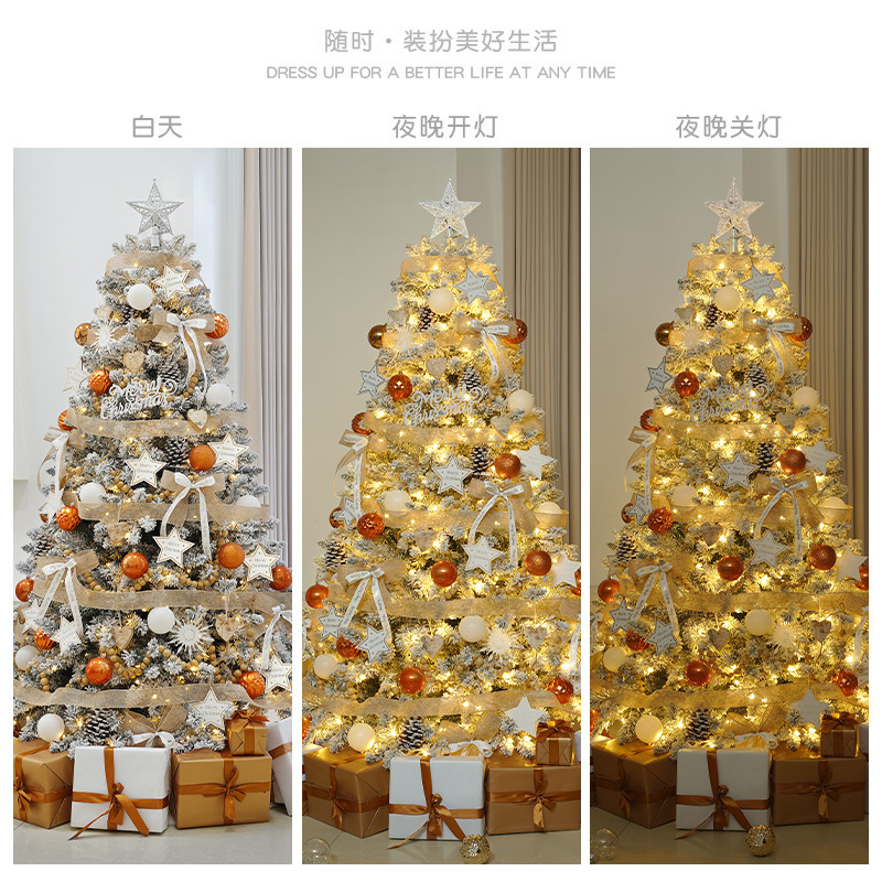 Decoraciones de árboles de Navidad Encriptación luminosa Estilo ins Decoración de Navidad para el hogar Paquete Tamaño Diy Decoración Vestir