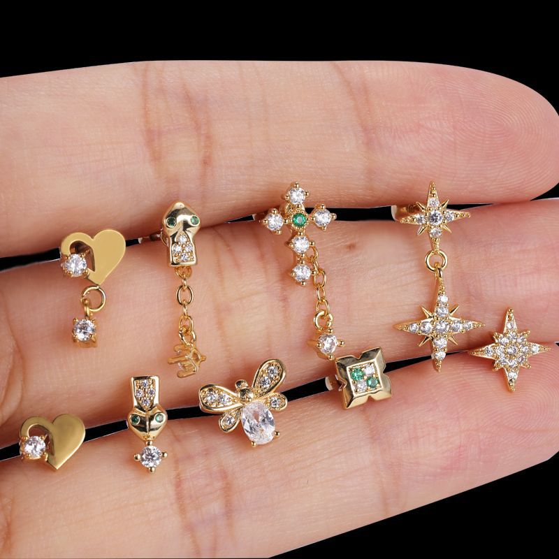Labret piercing jewelry detail image
