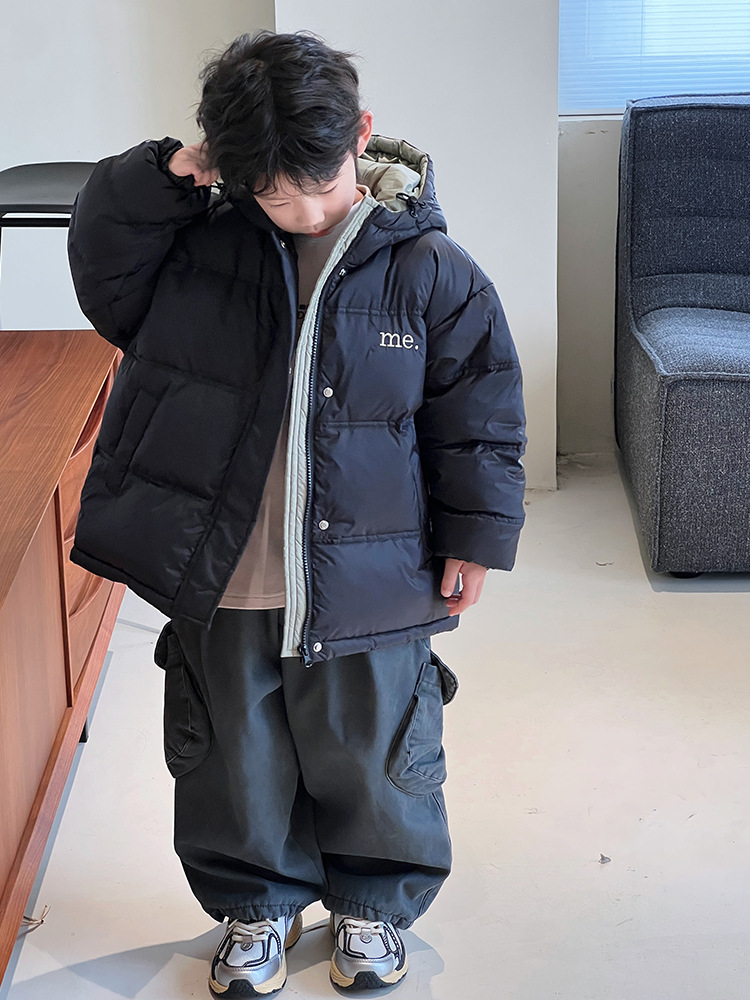 McCarthy ropa para niños chaqueta de plumón para niños chaqueta de invierno nuevo estilo coreano para niños grandes chaquetas blancas al por mayor