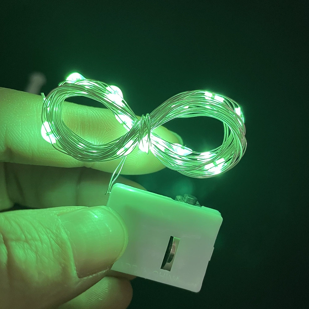 LED copper wire fairy lights, 3‑mode adjustable, warm/multi colors, AG13/LR44 battery