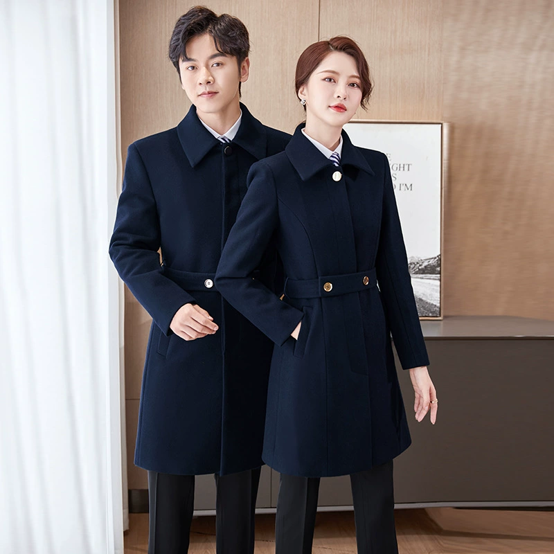 Отдел продаж рабочая одежда пальто женское зимнее профессиональное шерстяное пальто банк ювелирный магазин гостиница стойка регистрации рабочая одежда формальная одежда