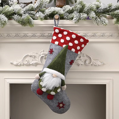 クリスマス装飾用品サンタクロース子供靴下クリスマスツリーペンダントクリスマス靴下プレゼント袋趙之李|undefined