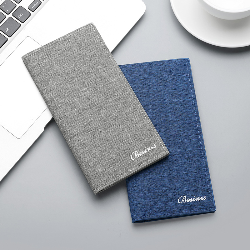Cartera de lona para hombres corto 2023 nuevo estilo minimalista joven estudiante de secundaria personalidad delgada cartera pequeña Amazon