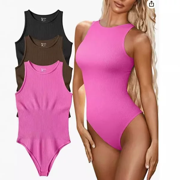 Cross-border European and American Explosions 2023 Summer Amazon AliExpress Tight Jumpsuit Sleeveless Pit Strip Jumpsuit Triangle