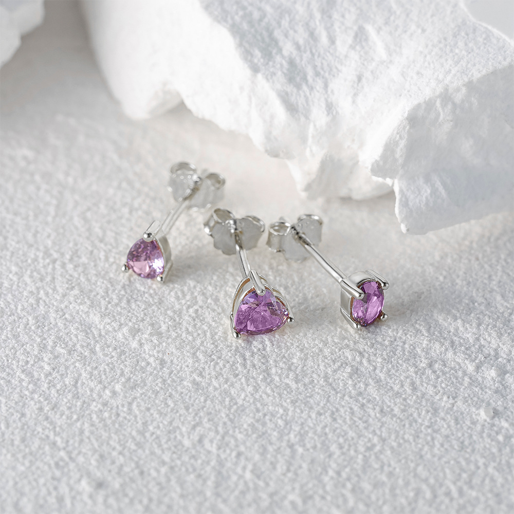 3g Weight Zircon Inlay Material Ear Studs Classification 3 Pieces Set Quantity Daily Occasion 925 Sterling Silver Material Geometric Pattern Women's Gender Plating, Inlay Design Simple Style Style 3 Pieces Set 925 Sterling Silver Zircon Geometric Ear Studs 20