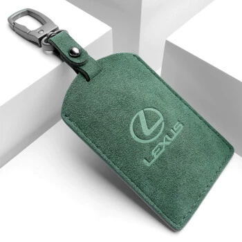 LX570 and other card – Static Rod/Key Bag - lexus-suede-card-set-dark-green-metal-buckle