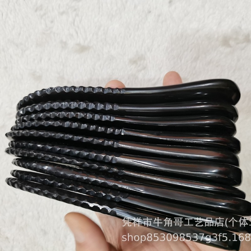 メーカー卸売りヤク角黒花光柄櫛16センチ18センチ20センチ黒花ハンドル櫛男女金櫛|undefined