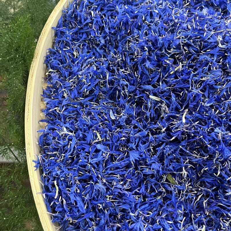 Blue Cornflower Petals Ready-made Baked Decorative Scented Tea with Blue Hibiscus Dried Flower Herbal Tea Sapphire Filigree
