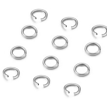 304不锈钢开口环单圈项链配件开口圈连接环线割圈DIY保色饰品配件