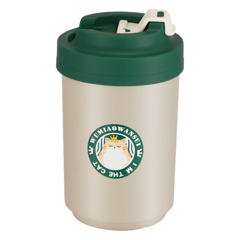 Internet celebrity 304 stainless steel coffee cup fresh cute cute high-looking men's and women's outdoor car portable portable portable cup gift