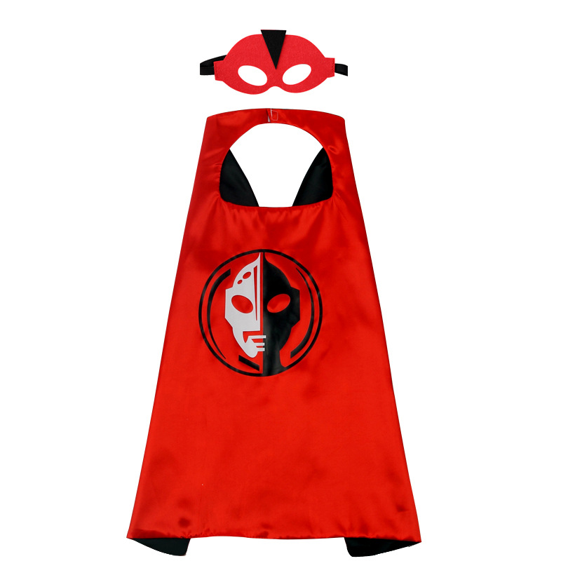 En stock al por mayor de Halloween Capitán América traje Spiderman Iron Man Hulk superhéroe capa niños