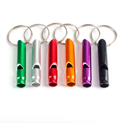 Small aluminum alloy whistle, life-saving whistle, psk outdoor survival fire whistle, outdoor training whistle wholesale