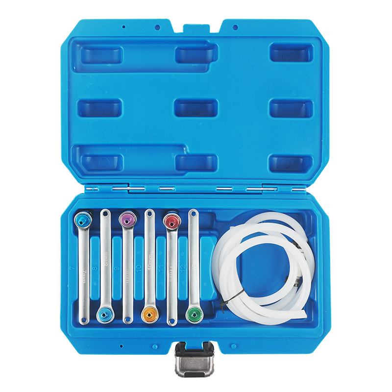 7-Piece Set of Brake Wrenches, Oil Drain Screw Wrenches, Oil Drain Socket Wrenches, Brake Exhaust Wrenches