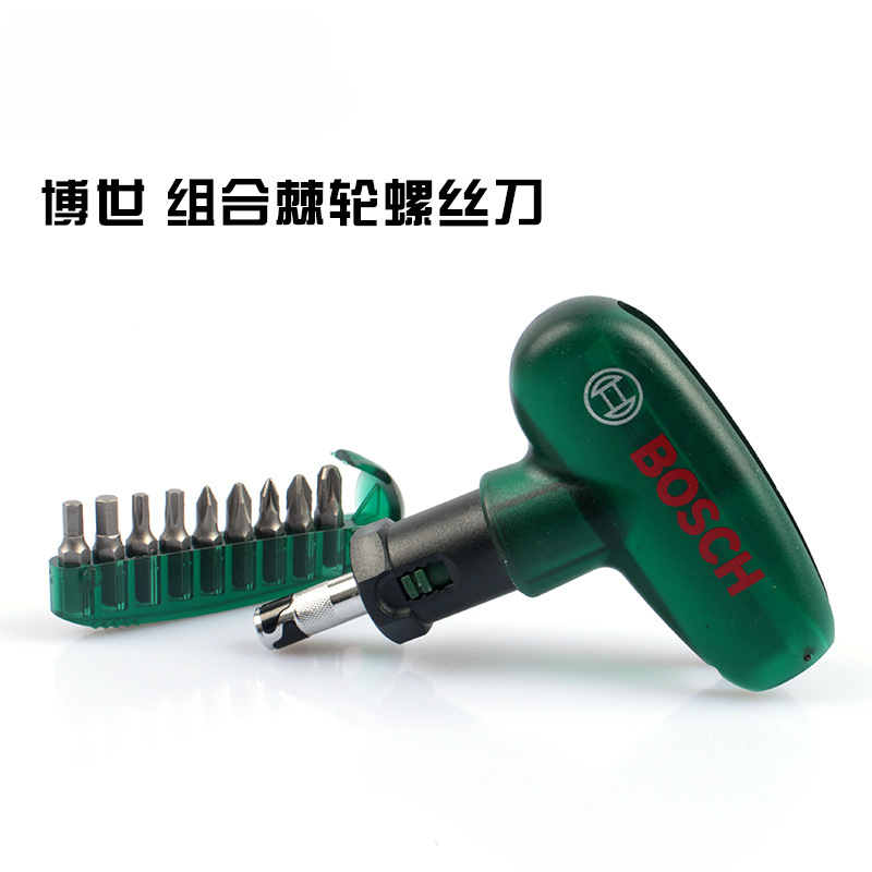 Destornillador de trinquete fácil de lograr de Bosch, juego de cabeza hexagonal cruzada, destornillador manual, soporte de snowboard, Luo Pi