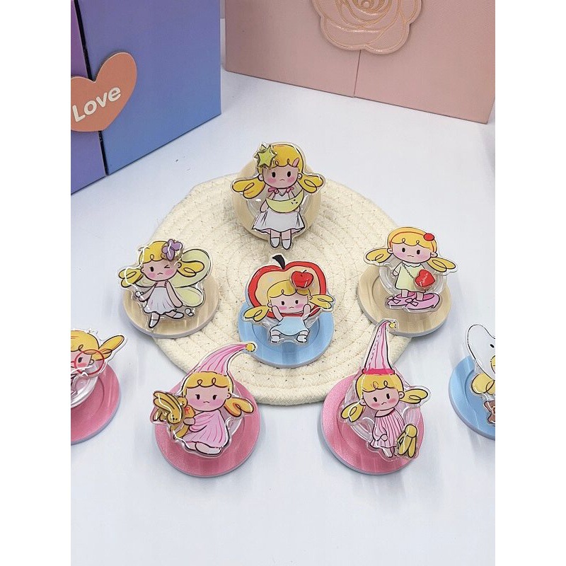 Cartoon cute little girl magnetic airbag phone holder suitable for MagSafe lazy hands-free phone stand Cartoon cute little girl magnetic airbag phone holder suitable for MagSafe lazy hands-free phone stand