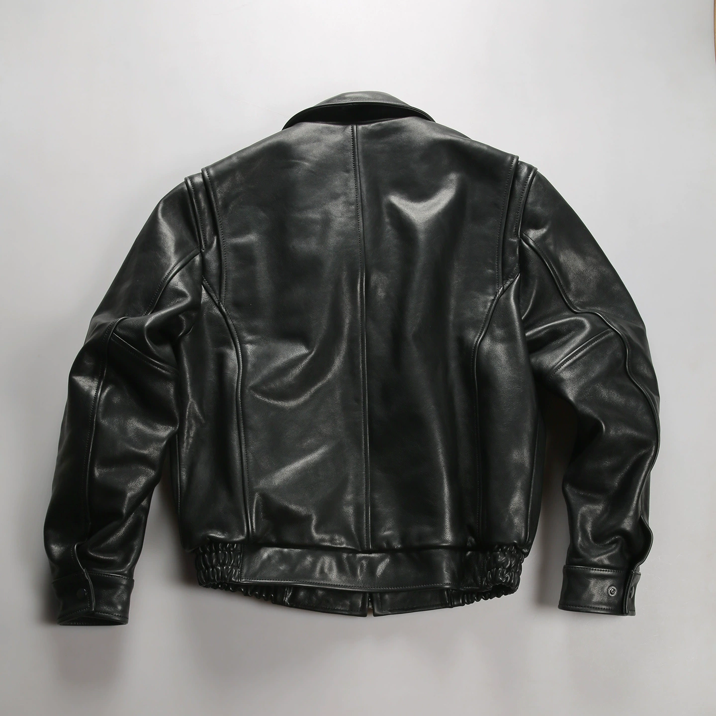 Autumn short leather jacket for leisure, genuine leather