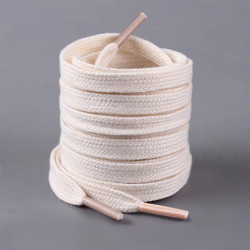 Dây giày cotton phẳng phù hợp với các loại giày vải, giày thể thao, giày vải nam nữ màu trắng, dây giày màu đen