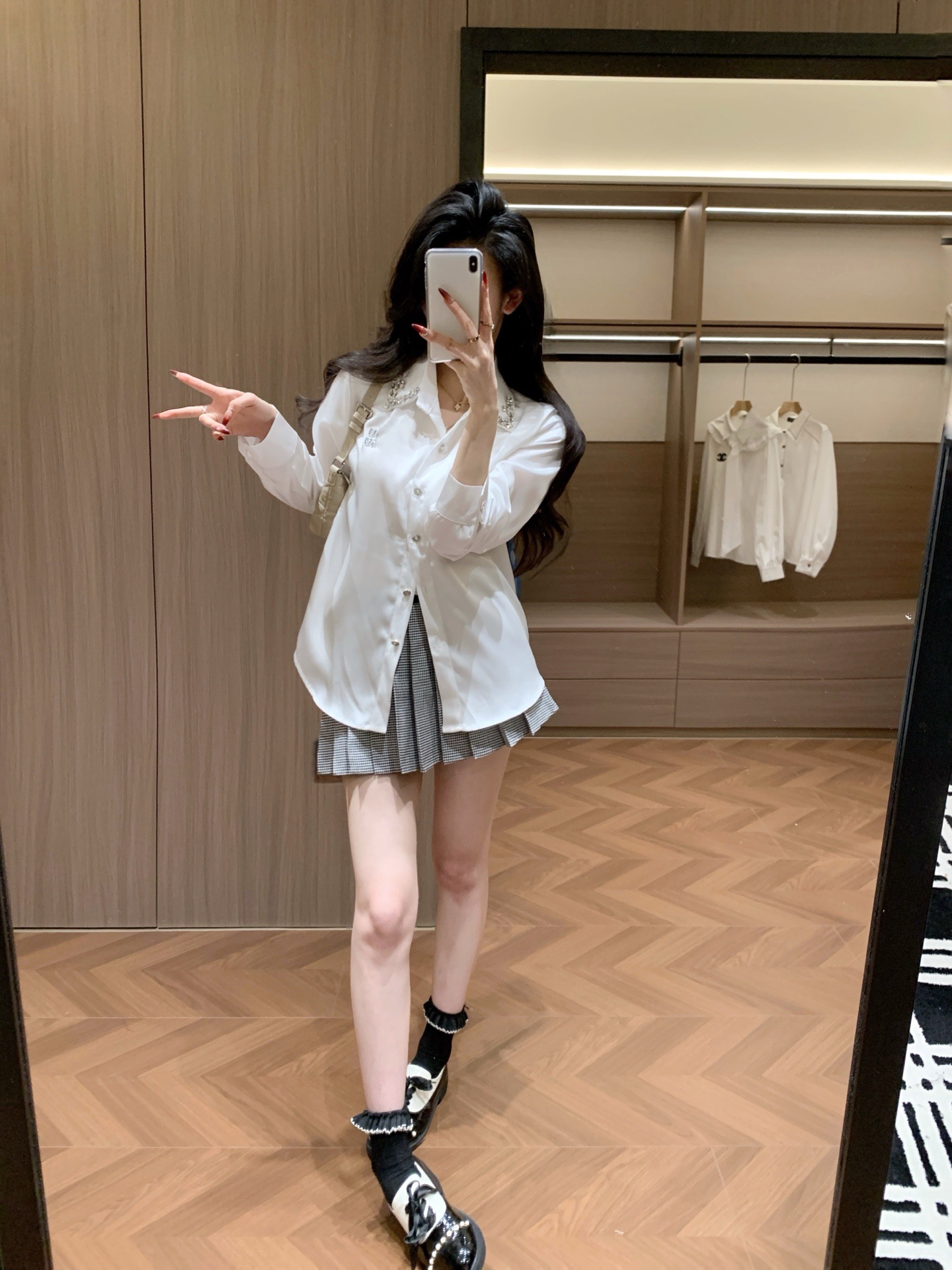 Mu Marken Hemdbluse Mit Perlen- Und Strassverzierungen_voghion.com