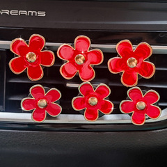 人気のリトルデイジー 6 ピース車のエアベント香水クリップ 5 花びらフラワー車のエアベントアロマセラピー車のインテリアアクセサリー