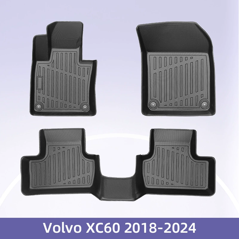 Европа для Volvo XC60 2018-2024 Топливо 3D 24/7 Материал TPE Автомобильные ножные коврики
