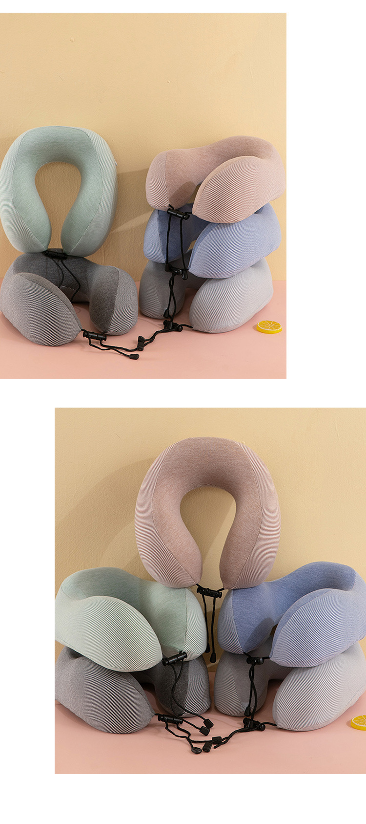 Cuscino da viaggio in memory foam per supporto collo aereo auto_voghion.com