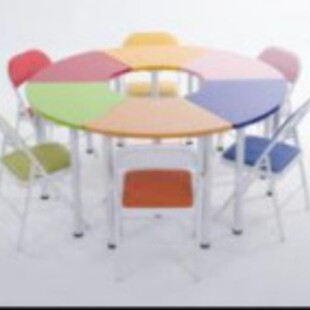 Group activity tables and chairs