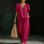 外贸v领女士独立女装