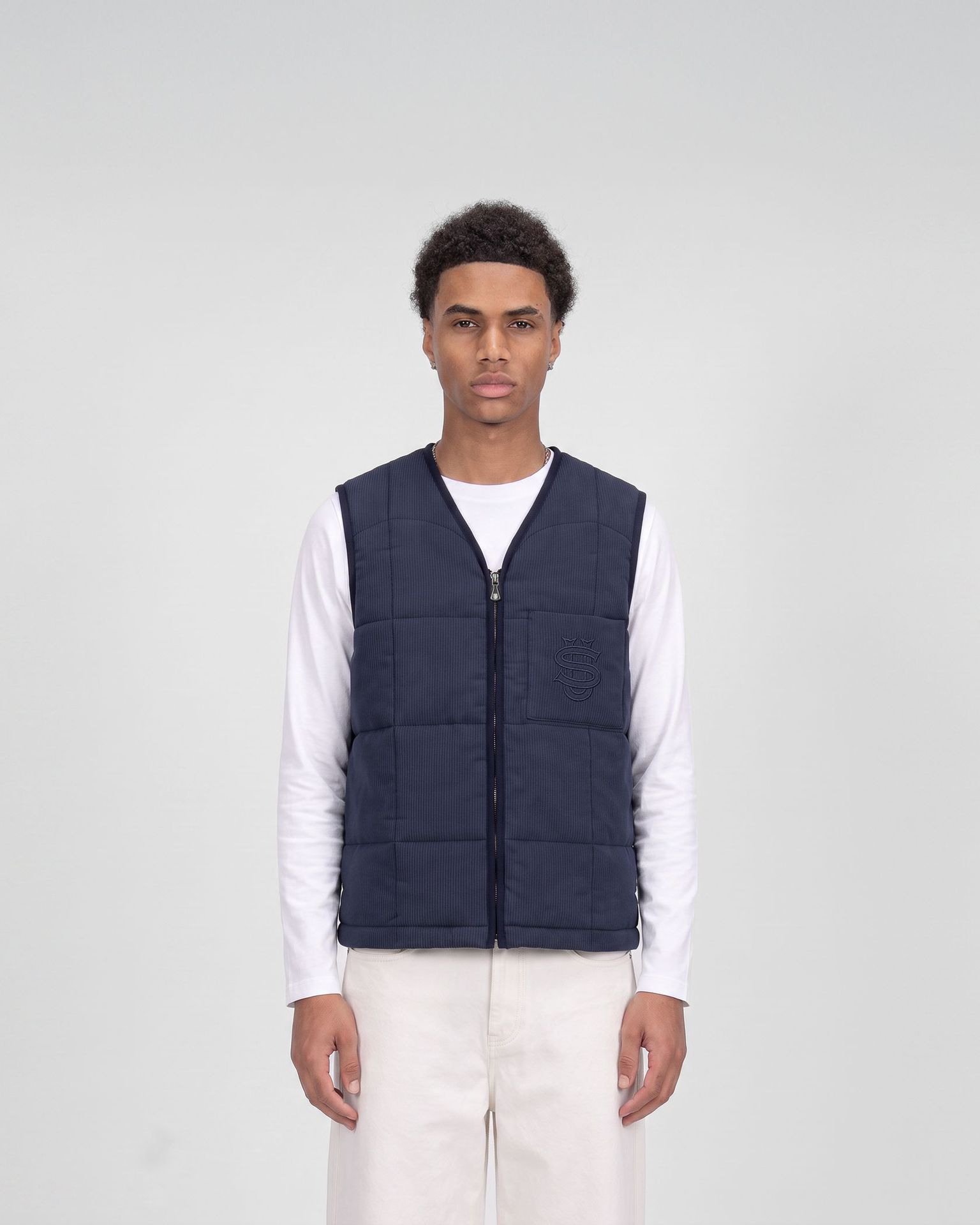 Syna World Vest Quilted Navy